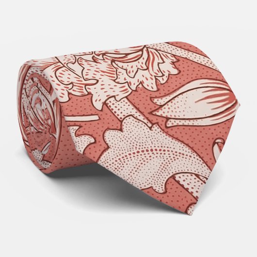 Cravate William Morris Wild Tulip Classique Conception Vic (Roulé)