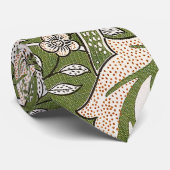 Cravate : William Morris Windrush Motif Vert : Vintage (Roulé)