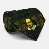 Cravate William Shakespeare (imprimé avant et arri (Roulé)
