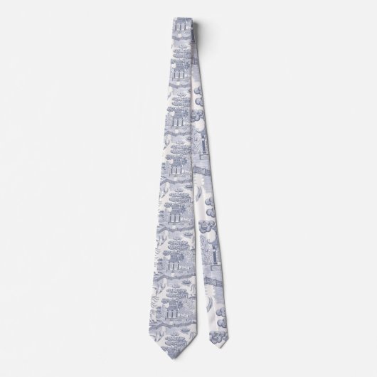Cravate Willow bleu en bleu gris (Devant)