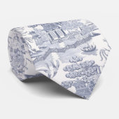 Cravate Willow bleu en bleu gris (Roulé)
