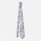 Cravate Willow bleu en bleu gris (Dos)