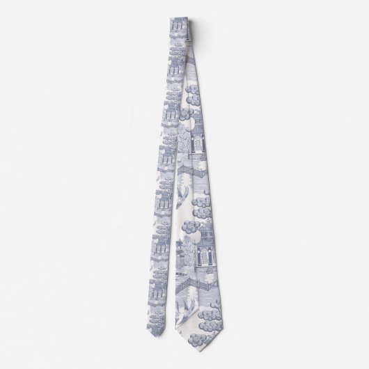 Cravate Willow bleu en bleu gris (Dos)
