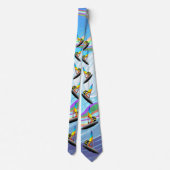 Cravate WindSurfer sur Big Ocean Waves (Dos)