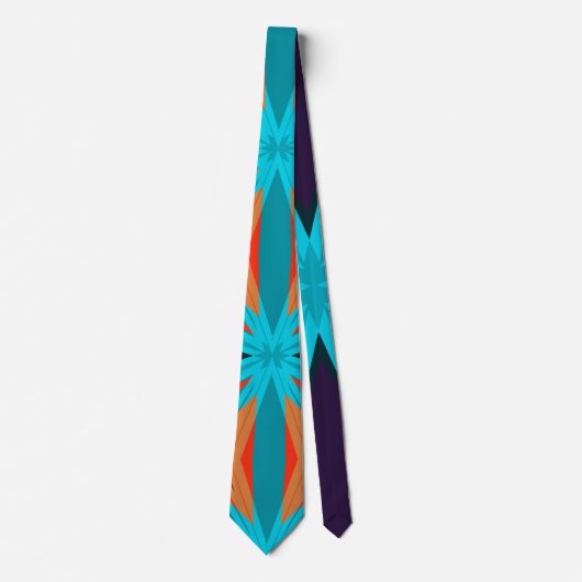 Cravate Winter Bright Orange Joyeux Noël Star Party (Devant)