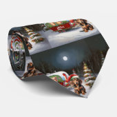 Cravate Winter Dachshund Caravan Christmas Adventure (Roulé)