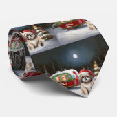 Cravate Winter Havanese Caravan Christmas Adventure (Roulé)