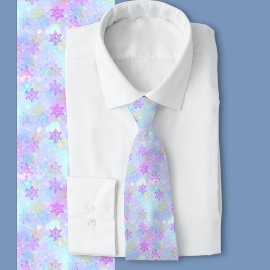 Cravate Winter Wonderland Pastel Snowflake