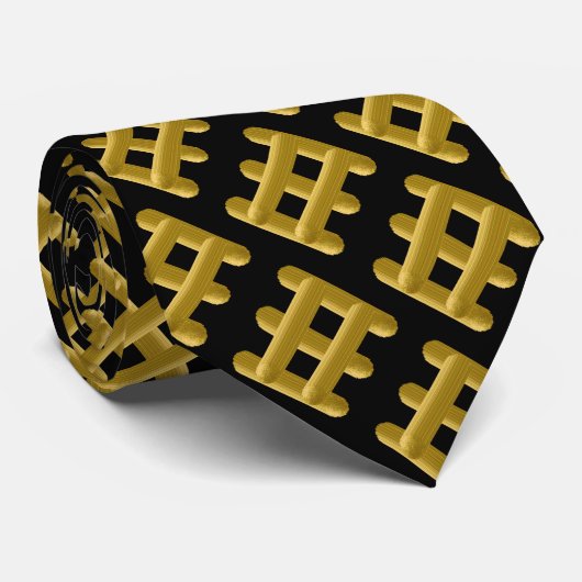 Cravate Wired Golden Cord Squared Diagonal Angle Pattern (Roulé)