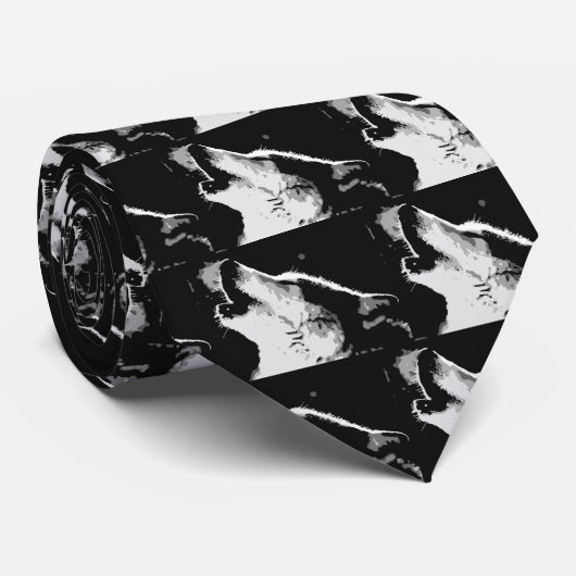 Cravate Wolf Howling (Roulé)