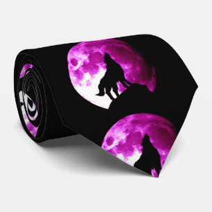 Cravate Wolf Howling à Night Moon