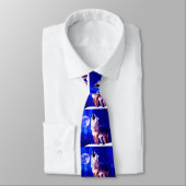 Cravate Wolf Howling sur les neckwears de la lune (Attaché)