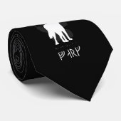 Cravate Wolf with viking runes (Roulé)