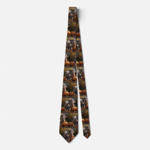 Cravate Wolfhound Chiot Automne Citrouille de plaisir