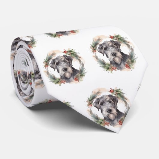 Cravate Wolfhound Festive Wreath (Roulé)