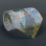 Cravate Woman with parasol Claude Monet<br><div class="desc">Femme avec un Parasol - Madame Monet et Son Fils de Claude Monet, huile sur toile 1875, est un tableau d'une femme en robe blanche tenant un parapluie sur la tête sur le sommet d'une colline couverte d'herbe et de fleurs sauvages, rétroéclairé contre un ciel bleu brillant et des nuages...</div>