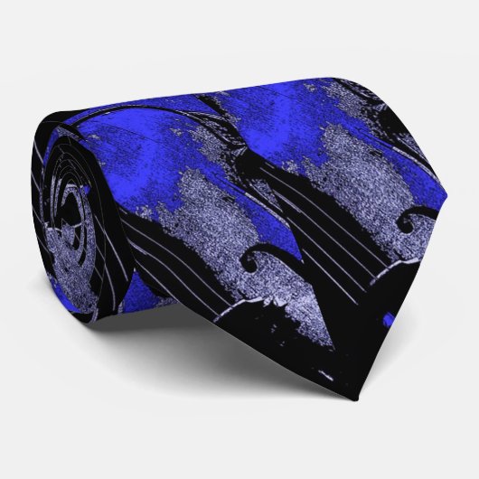 Cravate Woody bleu (Roulé)