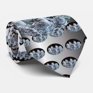 Cravate Wreath de l'Avent blanc