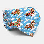 Cravate WW84 | Retro Comic Wonder Woman Logo Motif Cloud (Roulé)