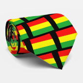 Cravate Wyoming en couleurs Rasta (Roulé)