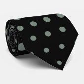 Cravate Xanadu Techno Dots Moderne Noir (Roulé)