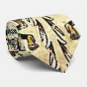 Cravate Xiuhtecuhtli Aztec Dieu de la mort (Roulé)