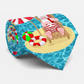 Cravate xmas beach santa claus (Roulé)