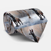 Cravate Xoloitzcuintli Laisser neiger Noël (Roulé)