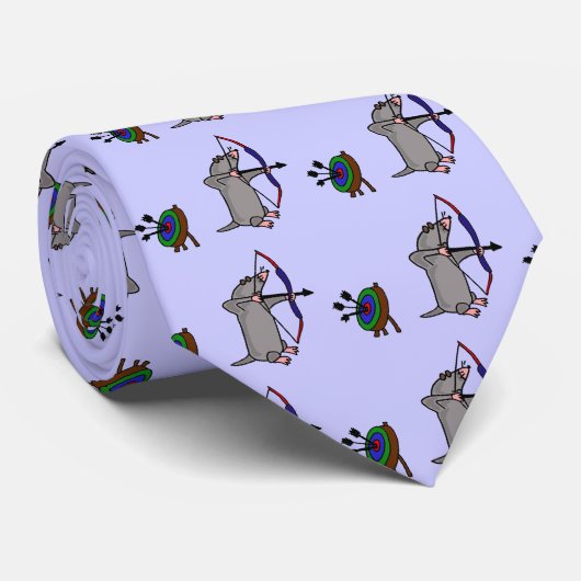 Cravate XX taupe aveugle en concurrence de tir à l'arc (Roulé)