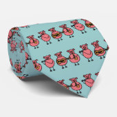 Cravate XX trois petits porcs musicaux (Roulé)