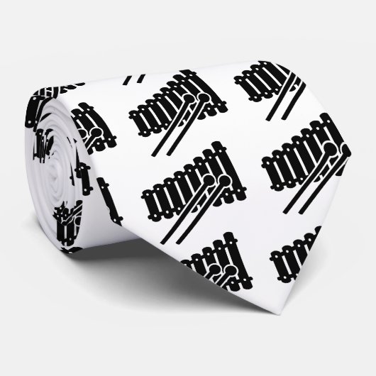 Cravate Xylophone noir (Roulé)