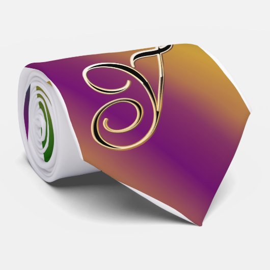 Cravate Y- Lettre initiale de monogramme (Roulé)