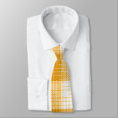 Cravate Yellow and White Bold Checkered Plaid Design  (Attaché)