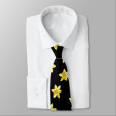 Cravate Yellow daffodil flowers seamless (Attaché)