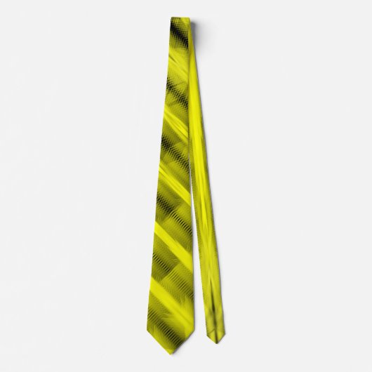 Cravate Yellow Futuristic Abstract Diagonal Pattern Art (Devant)