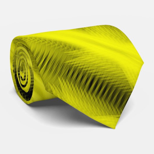 Cravate Yellow Futuristic Abstract Diagonal Pattern Art (Roulé)