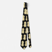 Cravate Yellow Goldendoodle Design Any Colour Background (Devant)