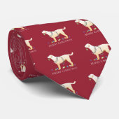 Cravate Yellow Labrador Retriever Joyeux Noël Design (Roulé)