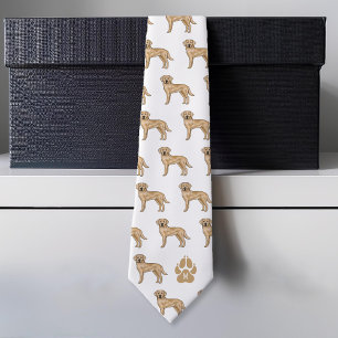Cravate Yellow Labrador Retriever Motif Custom Monogramme