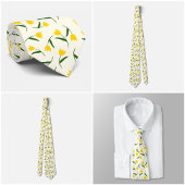 Cravate Yellow Tulip Pattern