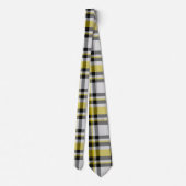Cravate Yellow White and Black Plaid Tie (Dos)