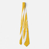 Cravate Yellow & White Sunray Pattern Neck Tie (Dos)