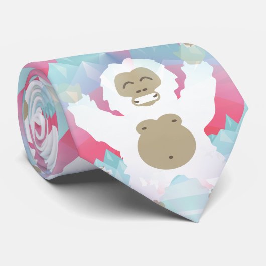 Cravate yeti rose (Roulé)