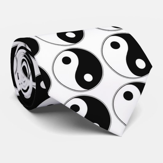 Cravate Yin et yang (Roulé)