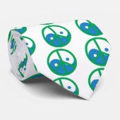 Cravate Yin-Yang avec signe de paix (Roulé)