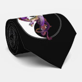 Cravate Yin Yang et les dragons Danse de l'Amour (Roulé)