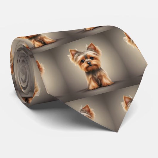Cravate Yorkie Yorkies Élevent De Mignons Chien Chiot (Roulé)