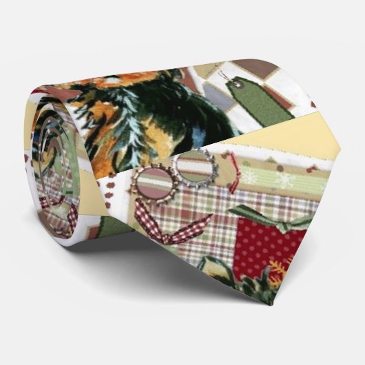 CRAVATE YORKIES DE FÊTE (Roulé)