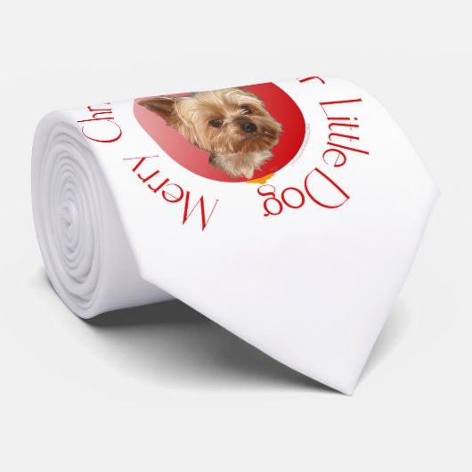 Cravate Yorkshire Terrier Noël (Roulé)