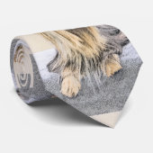 Cravate Yorkshire Terrier Peinture - Cute Original Chien A (Roulé)